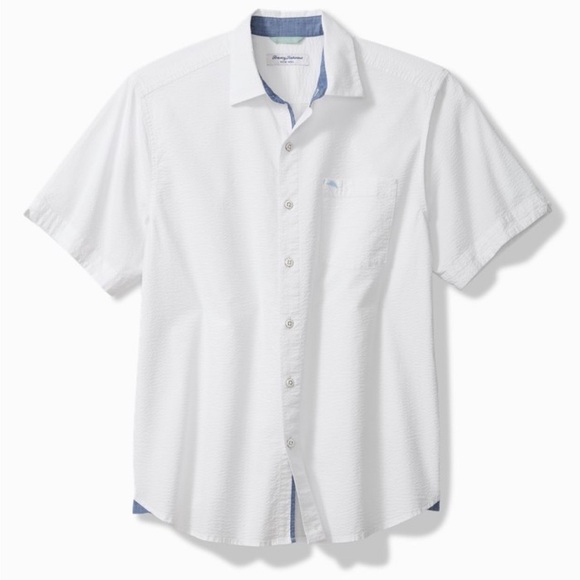 Tommy Bahama Men's Nova Wave Cotton-Blend Short-Sleeve Shirt - Picture 13 of 14